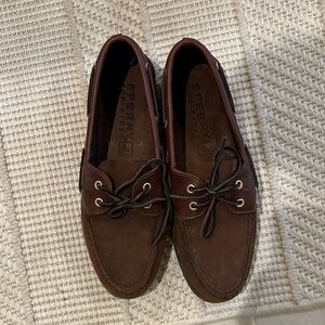 Sperry Men's Dark Brown Leather Boat Shoes